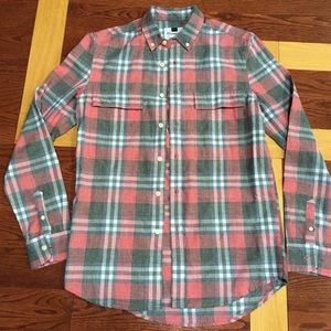 TOPMAN Plaid LS Button-up Shirt (XS)